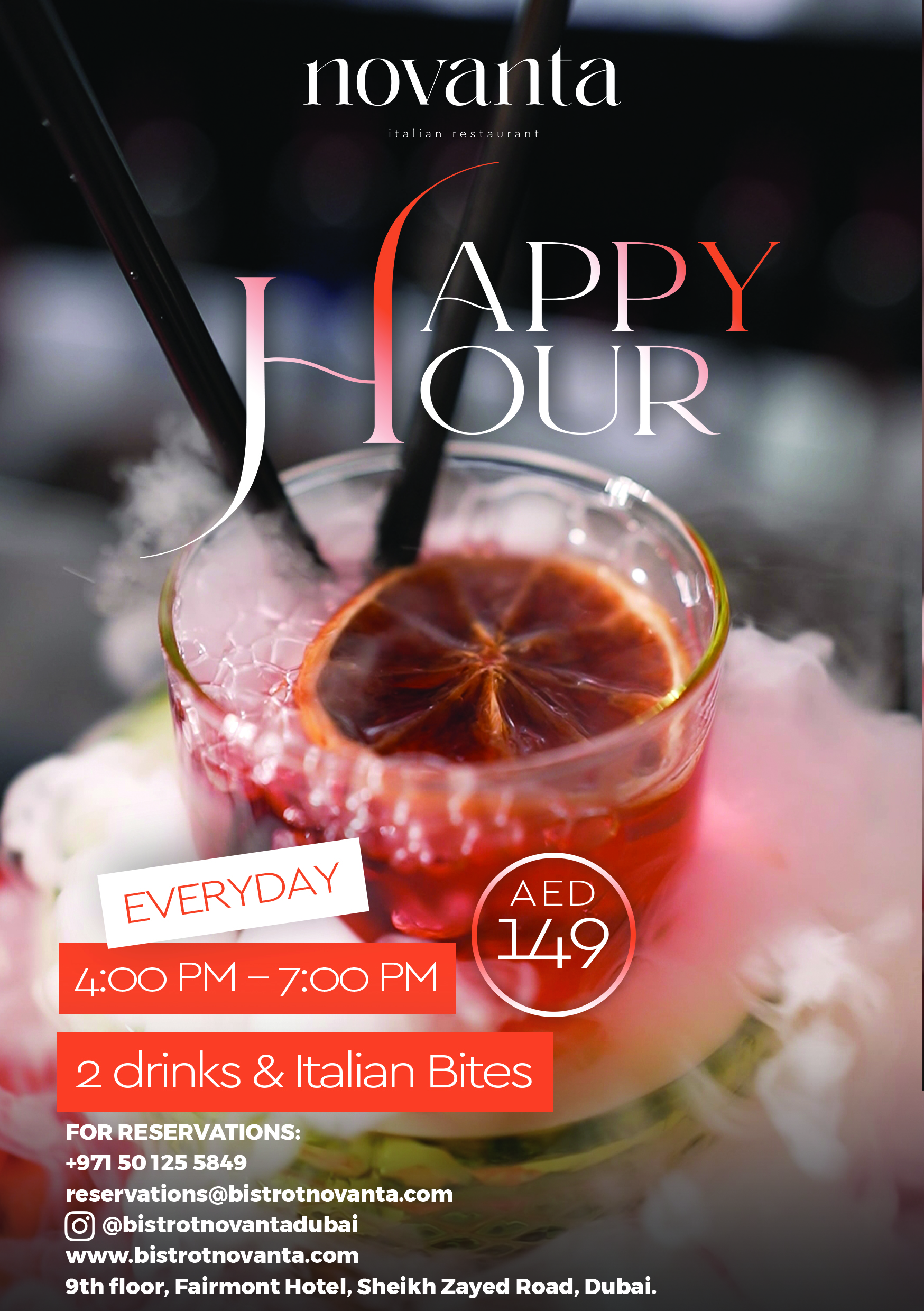 Happy Hour Italian Restaurent Dubai